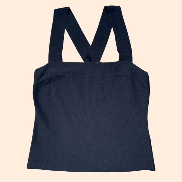 P.A.R.O.S.H Black Criss Cross Tank Top - Picture 1 of 4